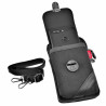 6,5 inch Telefoontas - Zwart Echt Leer Riemtas Heuptas Schoudertas