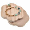 16-20cm Verguld RVS Armband Turkooisgroene Kristallen - Murano-Glas