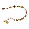 16-20cm Verguld RVS Schakelarmband Gele Kristallen - Murano-Glas