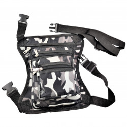 Heuptas - Beentas Heren - Camouflage Zwart-Grijs - Heup- en Beentas Heren