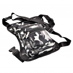 Heuptas - Beentas Heren - Camouflage Zwart-Grijs - Heup- en Beentas Heren