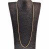80cm - 3mm Kord Ketting Unisex Verguld RVS - Goudkleurige Kordketting