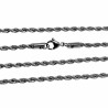 80cm of 50cm - 2mm Kord Ketting Unisex - Gepolijst RVS - Zilverkleurige Kordketting Dames - Heren