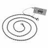 80cm of 50cm - 2mm Kord Ketting Unisex - Gepolijst RVS - Zilverkleurige Kordketting Dames - Heren