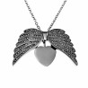 Gepolijst RVS - Gepersonaliseerde Engel Vleugel Ketting 48cm - Dames