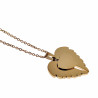 48cm Ketting + Hanger Dames - Verguld RVS - Gepersonaliseerde Engel Vleugel Ketting - Engel Ketting - Goudkleurige Hart Ketting