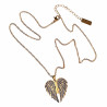 48cm Ketting + Hanger Dames - Verguld RVS - Gepersonaliseerde Engel Vleugel Ketting - Engel Ketting - Goudkleurige Hart Ketting
