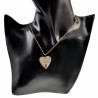 48cm Ketting + Hanger Dames - Verguld RVS - Gepersonaliseerde Engel Vleugel Ketting - Engel Ketting - Goudkleurige Hart Ketting
