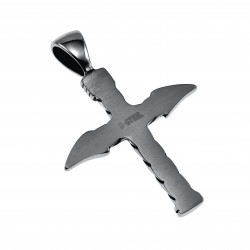 Kruis Hanger Heren - Gepolijst RVS - Kruis Hanger met Speer - Symbolische Hanger