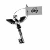 60cm x 3mm Jasseron-ketting + Engel-Hart Sleutelhanger Heren - RVS