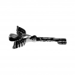 60cm x 3mm Jasseron-ketting + Engel-Hart Sleutelhanger Heren - RVS