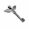 60cm x 3mm Jasseron-ketting + Engel-Hart Sleutelhanger Heren - RVS