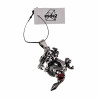 60cm Jasseron-ketting + Drakenhanger Rode Kattenoogsteen Unisex RVS