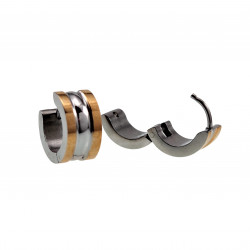 ∅13mm x 7mm Oorringen - RVS Zilverkleur - Goudkleur - Brede Oorbellen