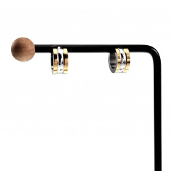 ∅13mm x 7mm Oorringen - RVS Zilverkleur - Goudkleur - Brede Oorbellen