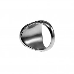 Ovale Zegelring Heren - Gepolijst RVS - Ring met Natuurlijke Turquoise Steen
