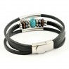 Leren Armband met Turquoise Kraal