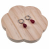 Oorringen Dames - Gepolijst RVS - Rode Jade Drop Stone Dangle Oorbellen