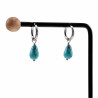 Oorringen Dames - Gepolijst RVS - Turquoise Drop Stone Dangle Oorbellen