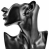 ∅15mm x 2,5mm Oorringen Unisex - Zwarte PVD-Coating RVS - Oorbellen