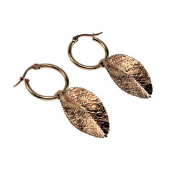 45mm Lange Oorbellen Dames - Verguld RVS - Dangle Blad Oorbellen