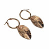 45mm Lange Oorbellen Dames - Verguld RVS - Dangle Blad Oorbellen