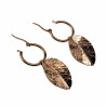 45mm Lange Oorbellen Dames - Verguld RVS - Dangle Blad Oorbellen