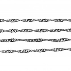 Dames - Rope Oval Ketting met Babyvoetjes Hanger - Gerhodineerd