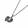Dames - Rope Oval Ketting met Babyvoetjes Hanger - Gerhodineerd