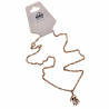 Dames - Rope Oval Ketting met Babyhandje Hanger - Rose Gold Plated