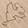 Dames - Rope Oval Ketting met Babyhandje Hanger - Rose Gold Plated