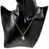 Dames - Rope Oval Ketting met Babyhandje Hanger - Rose Gold Plated