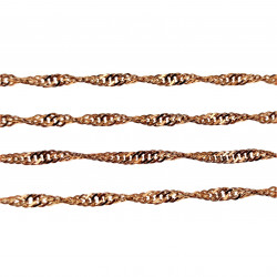 Dames - Rope Oval Ketting met Babyhandje Hanger - Rose Gold Plated
