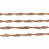 Dames - Rope Oval Ketting met Babyhandje Hanger - Rose Gold Plated