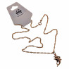 Dames - Rope Oval Ketting met Dolfijnen Hanger - Rose Gold Plated