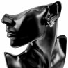 Oorclips Dames - Clip-on Oorbellen met Zwarte Cabochon en Strass