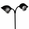 Oorclips Dames - Clip-on Oorbellen met Lichtgrijze Cabochon en Strass