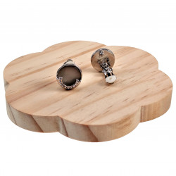 Oorclips Dames - Clip-on Oorbellen met Lichtgrijze Cabochon en Strass
