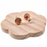 Oorclips Dames - Beige Cabochon Clip-on Oorbellen met Strass - 16 mm Ronde Roségoudkleur Oorclips