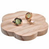 Roségoudkleur Oorclips - Clip-on Oorbellen met Groene Cabochon en Strass