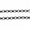 RVS Ketting met Zwarte Schelpparels Strik - Verstelbaar 50cm tot 55cm