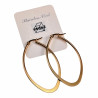 ∅50mm Oorbellen Dames - Ovaal Desing - Verguld RVS - Oorringen