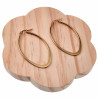 ∅50mm Oorbellen Dames - Ovaal Desing - Verguld RVS - Oorringen