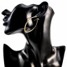 ∅50mm Oorbellen Dames - Ovaal Desing - Verguld RVS - Oorringen
