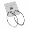 ∅50mm Oorbellen Dames - Ovaal Desing - Gepolijst RVS - Oorringen