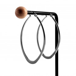 ∅50mm Oorbellen Dames - Ovaal Desing - Gepolijst RVS - Oorringen