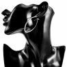 ∅50mm Oorbellen Dames - Ovaal Desing - Gepolijst RVS - Oorringen
