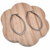 ∅50mm Oorbellen Dames - Ovaal Desing - Gepolijst RVS - Oorringen
