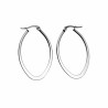 Ø40mm Oorbellen Dames - Ovaal Design - Gepolijst RVS - Oorringen