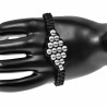 RVS Zilverkleur - Zwarte Macramé Armband - Verstelbaar - Handgemaakt